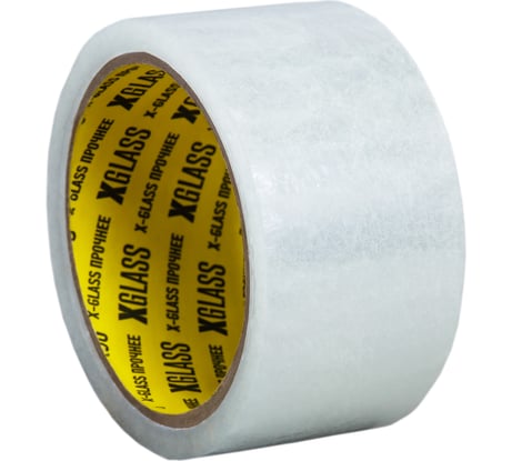 Прозрачная упаковочная клейкая лента X-Glass 50 мм х 125 м (э), 43 мкм, 160102