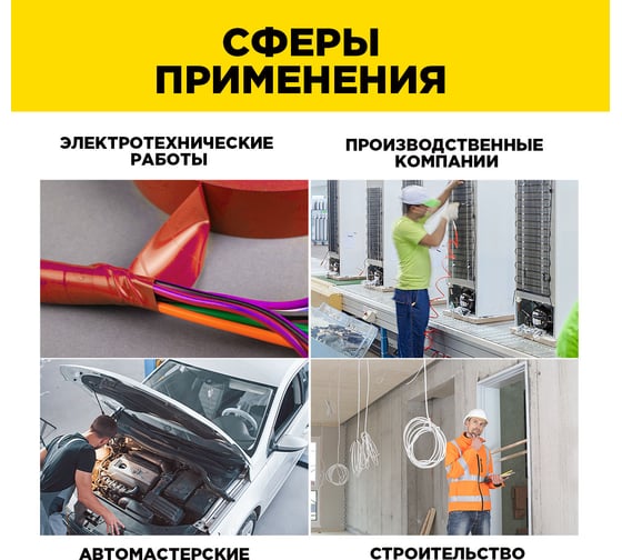 Профессиональная изолента AVIORA ПВХ, 19 мм, 20 м, красная 305-032