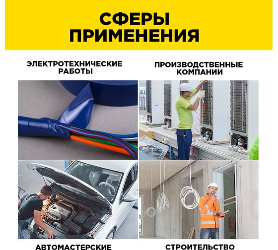 Профессиональная изолента AVIORA ПВХ, 19 мм, 20 м, синяя 305-031