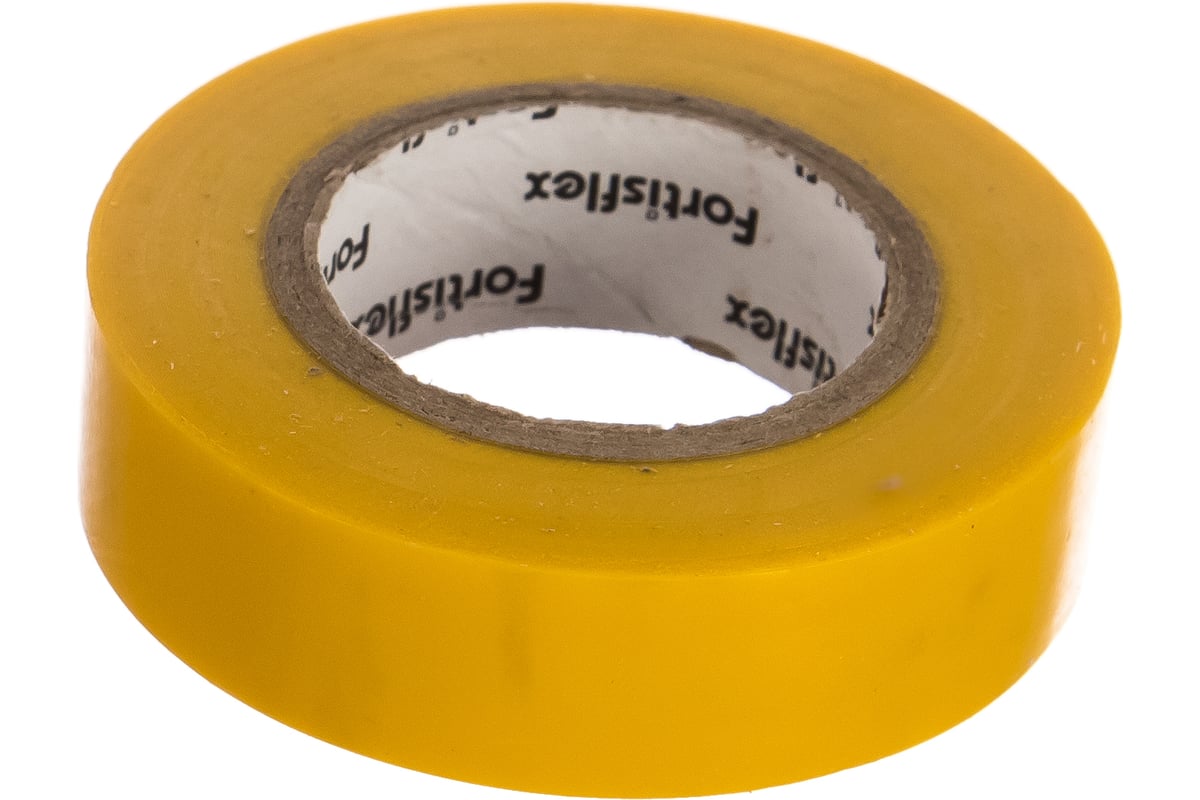 Изолента ПВХ FORTISFLEX 15 ммх0.15 ммх10 м желтая 71224 - выгодная цена ...