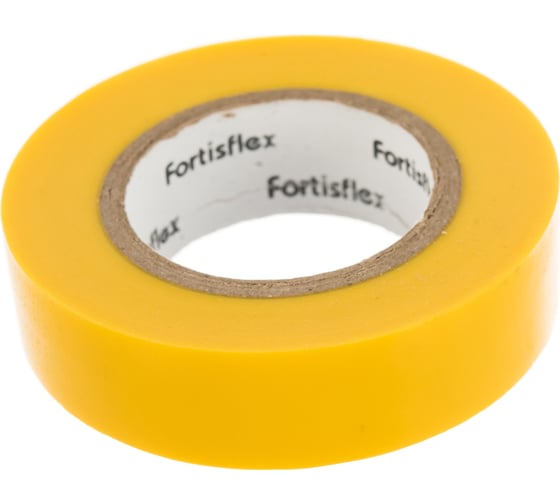 Изолента ПВХ FORTISFLEX 15 ммх0.15 ммх10 м желтая 71224