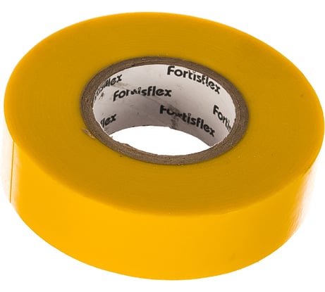 Изолента ПВХ FORTISFLEX 19 ммх0.15 ммх20 м желтая 71232
