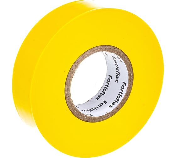 Изолента ПВХ FORTISFLEX 19 ммх0.15 ммх20 м желтая 71232