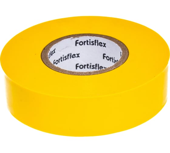 Изолента ПВХ FORTISFLEX 19 ммх0.15 ммх20 м желтая 71232