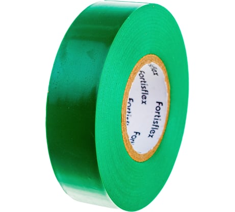 Изолента ПВХ FORTISFLEX 19 ммх0.15 ммх20 м зеленая 71233