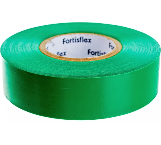 Изолента ПВХ FORTISFLEX 19 ммх0.15 ммх20 м зеленая 71233