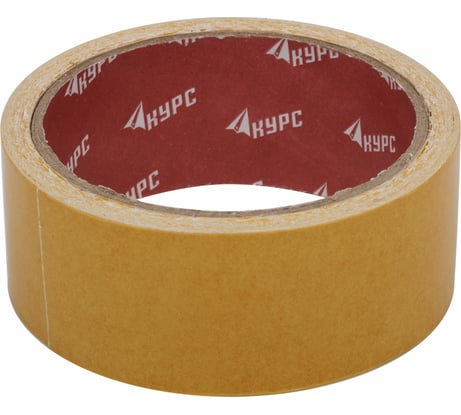 Клейкая двусторонняя лента КУРС 38мм х 10м 11803
