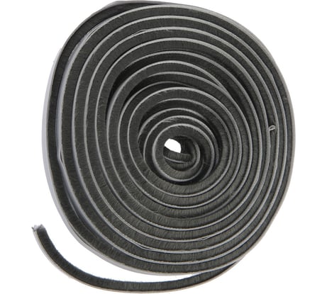 Щеточный уплотнитель ТУНДРА самоклеящийся, 7x6 мм, серый, 10 м 9103458