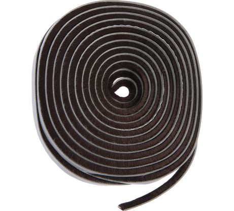 Щеточный уплотнитель ТУНДРА самоклеящийся, 7x6 мм, коричневый, 10 м 9103457