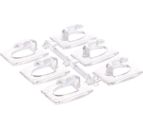 Крючок для ключей прозрачный 6 шт./8 прозрачных полосок Command 17006CLR 7100108709