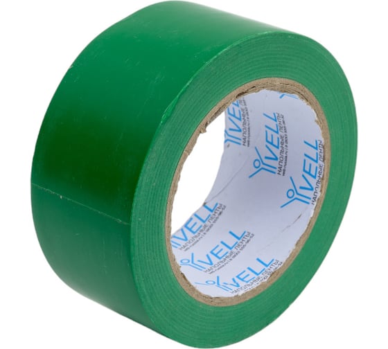 Лента для разметки самоклеящаяся Vell длина 33 м, ширина 50 мм, зеленая, 0,15 мм, ПВХ (Standart) 301585 28023182