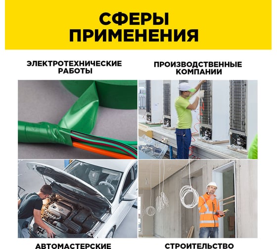 Профессиональная изолента AVIORA 165 мкм, ПВХ, 19 мм, 20 м, зеленая 305-034