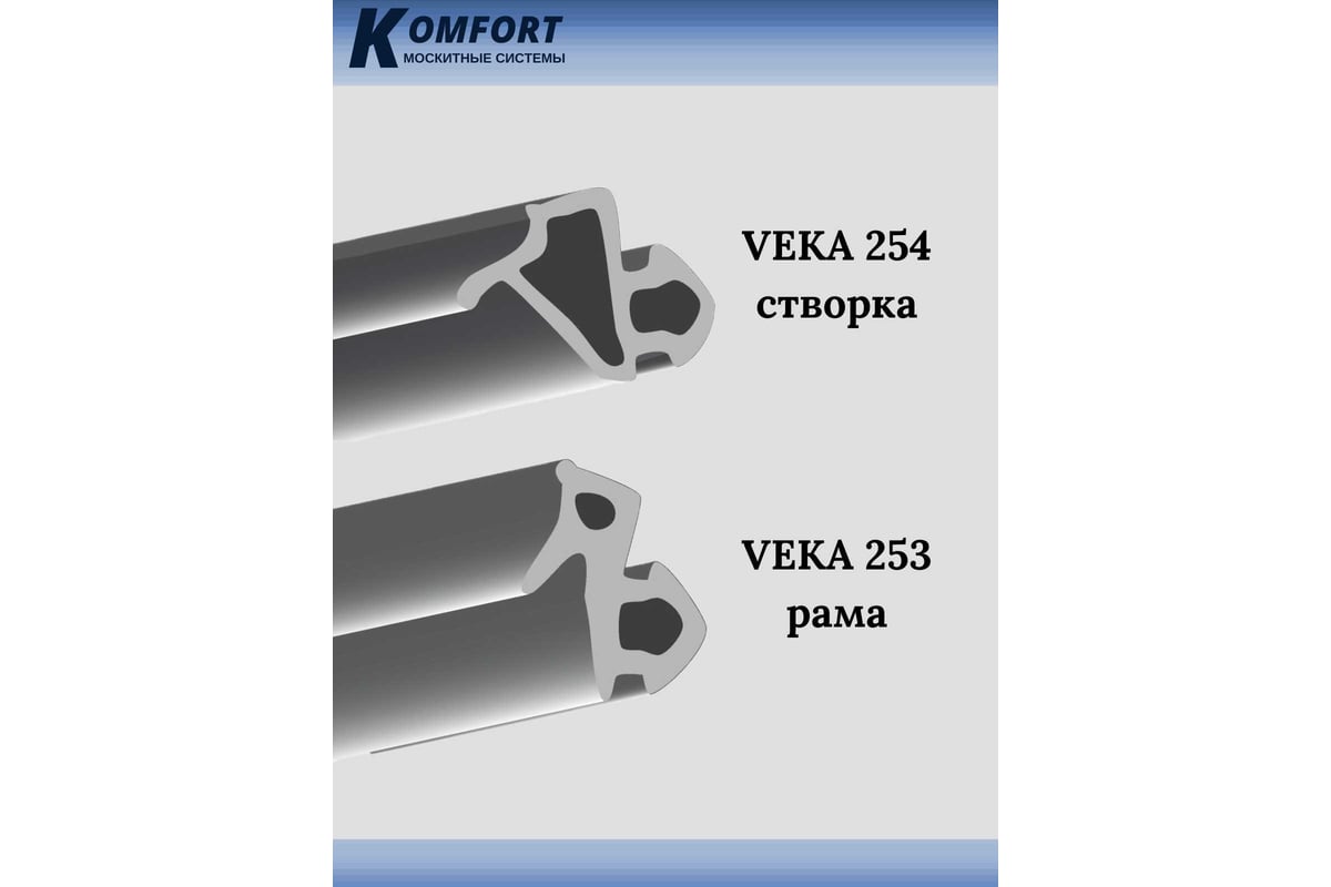 Набор уплотнителей для окон ПВХ KOMFORT москитные системы Veka 253 ...