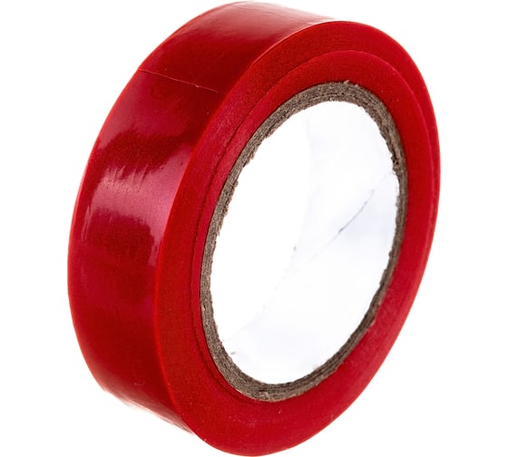 Изолента Volsten V02-7R-13х15-10 0,13х15 мм, красная, 10 метров 10284