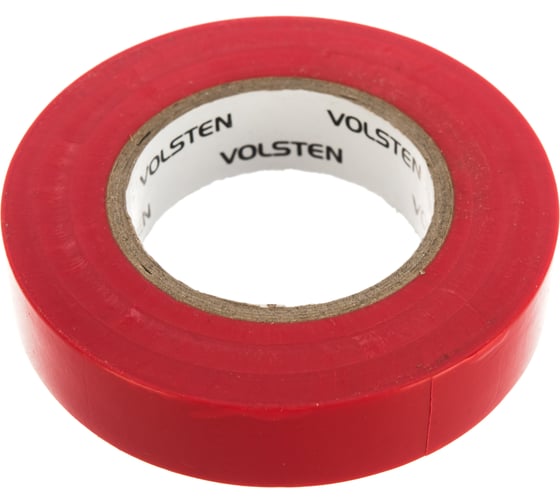 Изолента Volsten V02-7R-13х15-20 0,13х15 мм, красная, 20 метров 9794