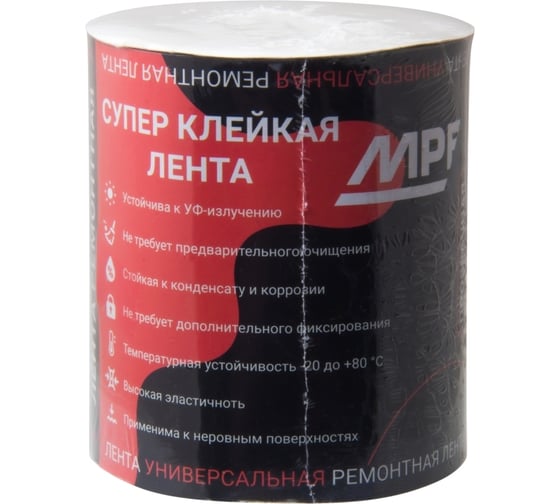 Ремонтная сверхпрочная лента MPF универсальная, 10x100 см, прозрачная ДС.071530