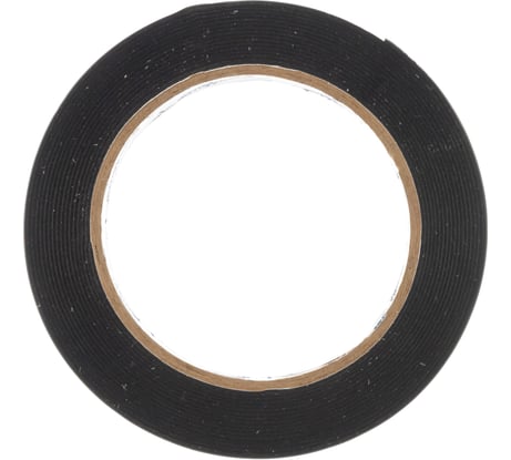 Клейкая двухсторонняя лента РемоКолор монтажная, черная основа 12 мм х 5 м 49-6-013