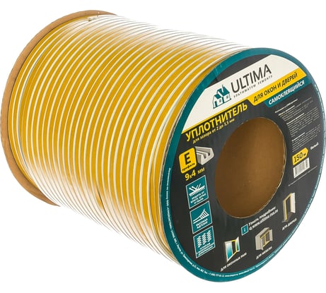Самоклеящийся уплотнитель Ultima E 150, 9x4 мм, белый SC-40CX