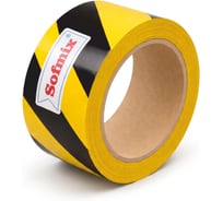 Лента для разметки SOFMIX 150 мкм, жёлто-чёрная, 50 мм х 33 м 15050338