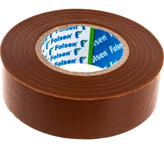 Изоляционная лента FOLSEN 19мм x 20м, коричневая 012508