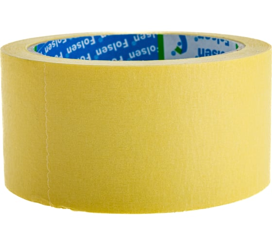 Малярная лента FOLSEN желтая, 60oC, 50мм x 35м 0213550
