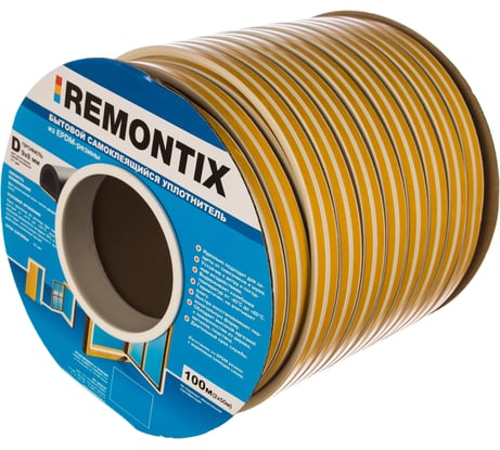 Самоклеящийся уплотнитель Remontix D 100 белый 1CX