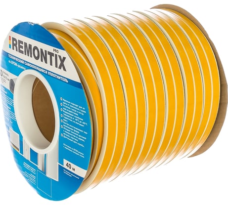 Самоклеящийся уплотнитель Remontix D40, 14x12 мм, белый SD-55C