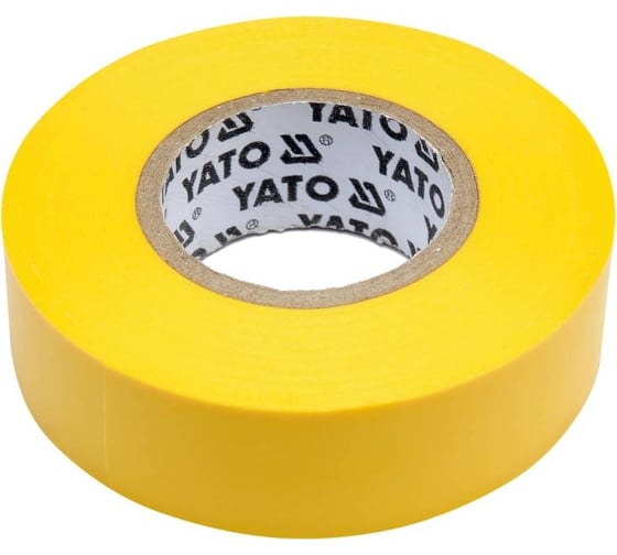 Изолента ПВХ YATO 19 мм, 20 м, жёлтая YT-81654