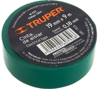 Изолента Truper акрил, 9 м, ширина 19 мм, зеленая M-22V 13511