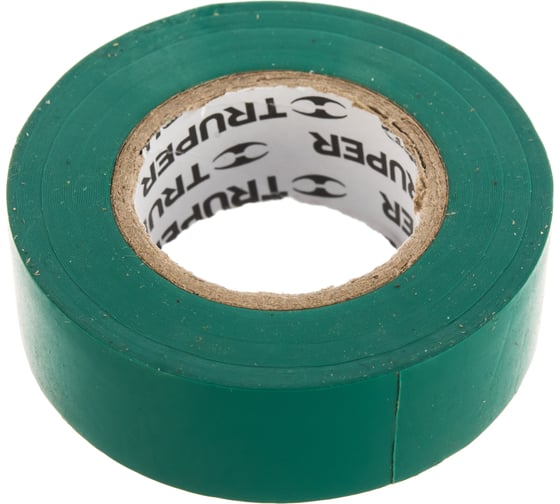 Изолента Truper акрил, 9 м, ширина 19 мм, зеленая M-22V 13511