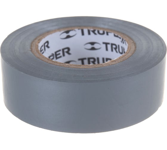 Изолента Truper акрил, 9 м, ширина 19 мм, серая M-22G 13516