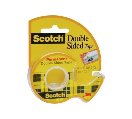 Двусторонняя клейкая лента на мини-диспенсере 3М Scotch 136D, 12ммх6 7100093103