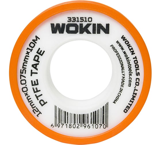 Фумлента Wokin 12 мм, 10 м, 0.075 мм, плотность 0.35 г/куб. см 1352761