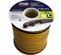 Уплотнитель для окон и дверей Tytan Professional d 50 м, 21x15 мм,  черный 91591 51941