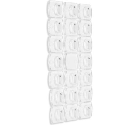 Самоклеящийся держатель для проводов и гирлянд ТУНДРА многоразовый, 20 шт. 6851786