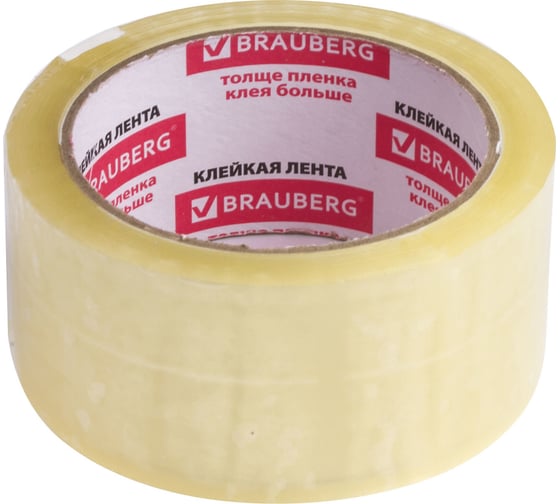 Клейкие ленты BRAUBERG 48 мм х 60 м, упаковочные, комплект 6 шт., прозрачные, 440071