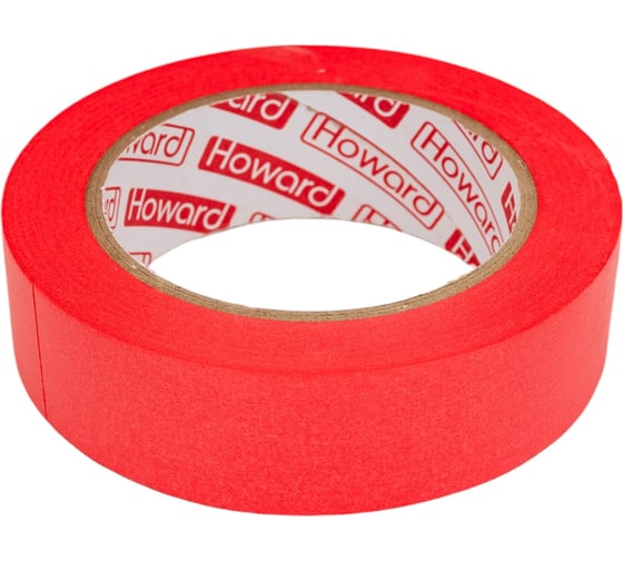 Малярная клейкая лента HOWARD рисовая бумага JM968 RED, 14 дней UF, 30мм х 50м ЦБ-00007950