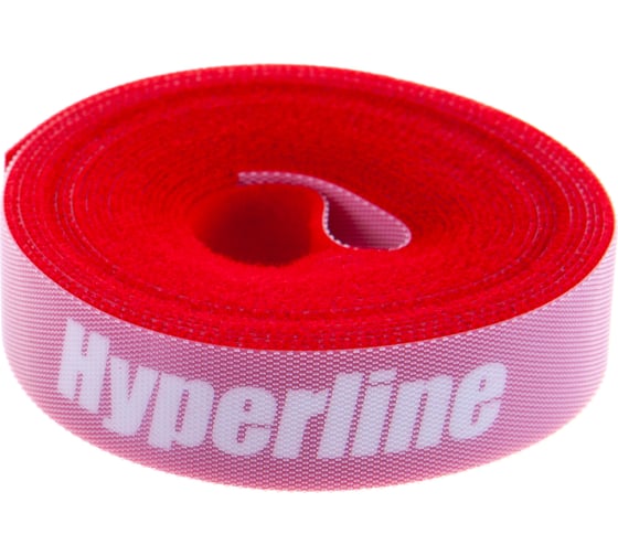 Лента (липучка) в рулоне Hyperline WASNR-5x25-RD ширина 25 мм, длина 5 м, красная 401696