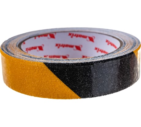 Клейкая противоскользящая лента MATRIX, черно-желтая, 25 мм х 5м, 88717