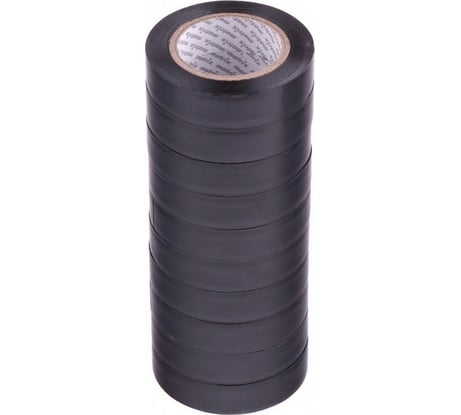 Набор изолент MATRIX, ПВХ, 15ммх10м, черная, 10шт, 150мкм 88785