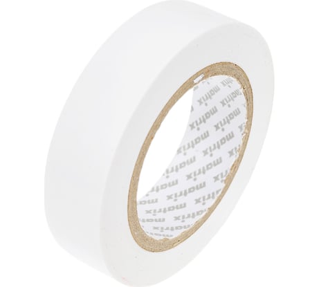 Изолента MATRIX ПВХ, 15 мм х 10 м, белая, 150 мкм 88775