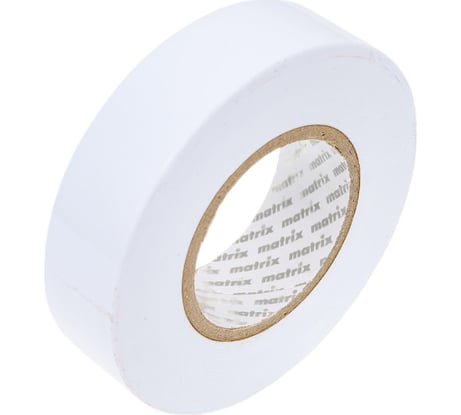 Изолента MATRIX ПВХ, 19 мм х 20 м, белая, 150 мкм 88782