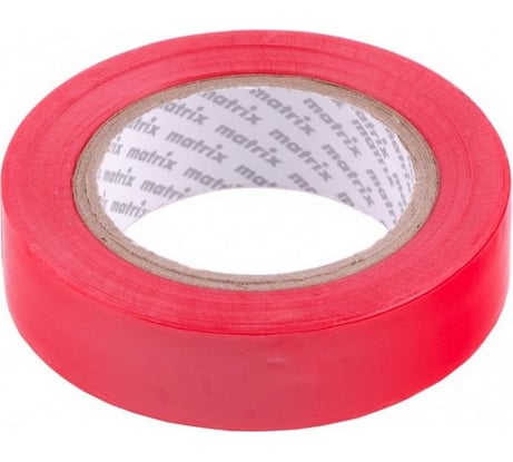 Изолента MATRIX ПВХ, 15 мм х 10 м, красная, 150 мкм 88772