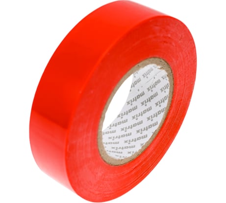 Изолента MATRIX ПВХ, 19 мм х 20 м, красная, 150 мкм 88779