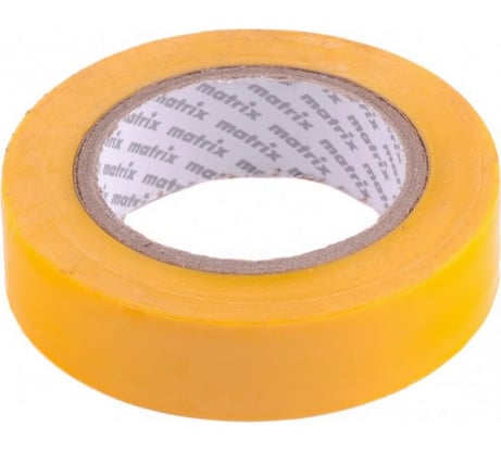 Изолента MATRIX ПВХ, 15 мм х 10 м, желтая, 150 мкм 88773