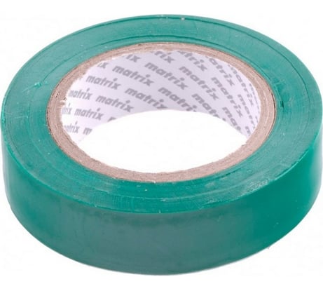 Изолента MATRIX ПВХ, 15 мм х 10 м, зеленая, 150 мкм 88774
