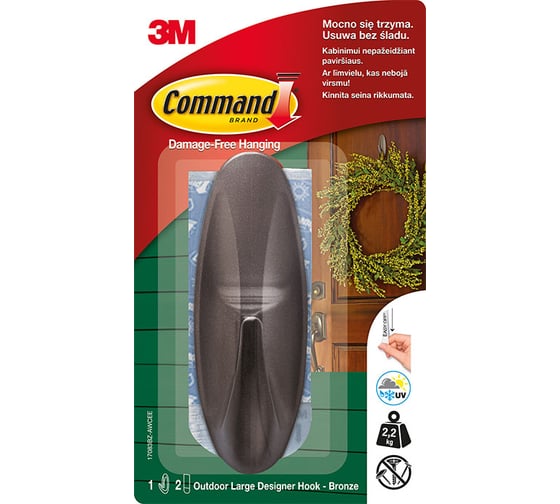 Дизайн-крючок Command 17083BZ-AWCEE большой OUTDOOR 1 штука 7100094368