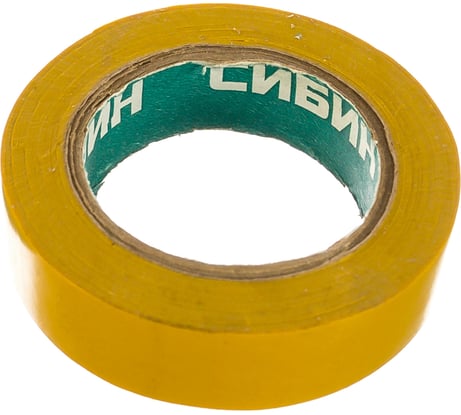 ПВХ изолента СИБИН 10м х 15мм, желтая 1235-5