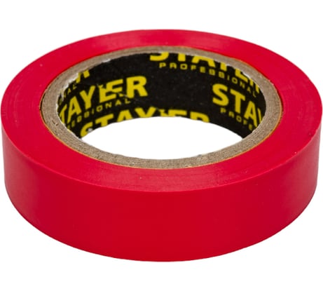 Изолента STAYER Protect-10 ПВХ10м (0,13х15 мм), красная 12291-R