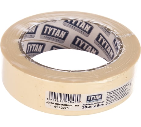 Малярная лента TYTAN EURO-LINE белая 30мм/50м 8460